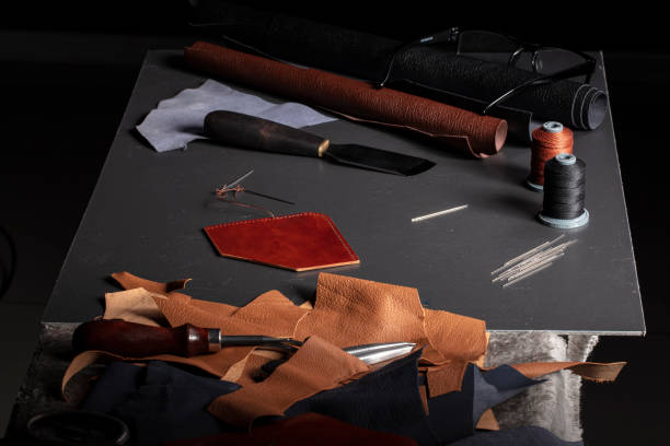 istock The process of making leather goods 1365852637