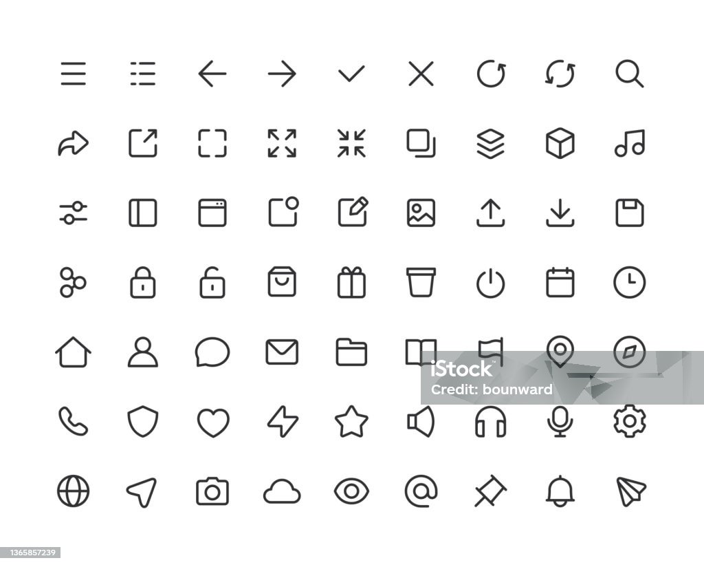 Small User Interface Line Icons Editable Stroke - Royaltyfri Ikon vektorgrafik Small User Interface Line Icons Editable Stroke - Royaltyfri Ikon vektorgrafik