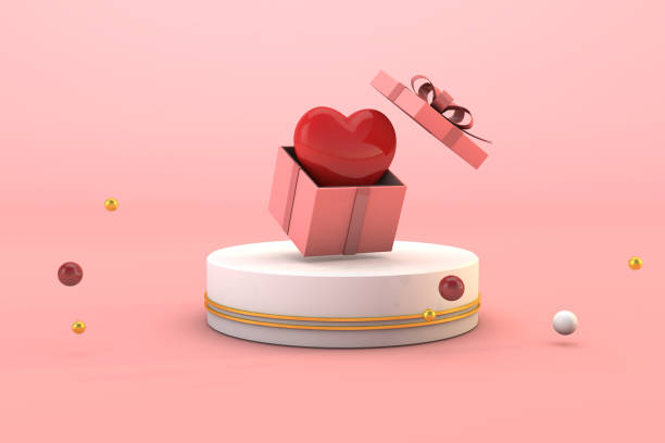 istock 3d podium with gift box and red heart 1365863243