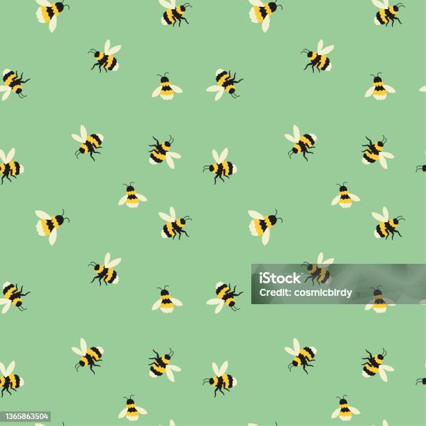 Bee Graphics Patterns Bee Pattern Stock Illustration - Download Image Now - Bee, Illustration ...