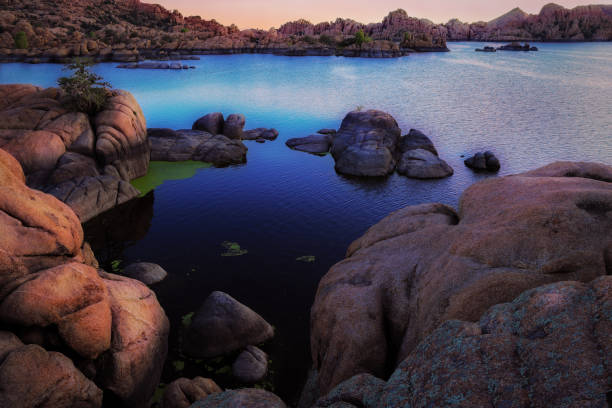 istock Watson Lake at Sunrise 1365865966