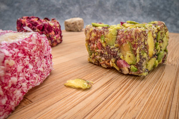 istock traditional Turkish delight - lokum dessert 1365866087