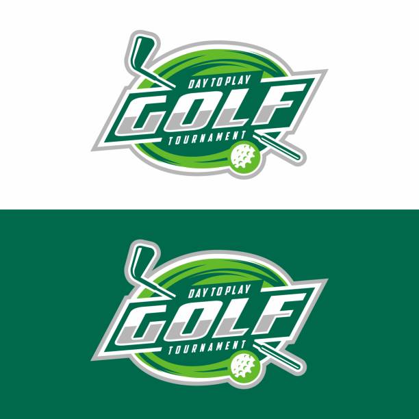 Golf tournament icon in modern minimalist style Golf tournament icon in modern minimalist style golf stock illustrations