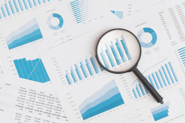 istock Business graphs, charts on table. Financial development, Banking Account, Statistics 1365870924