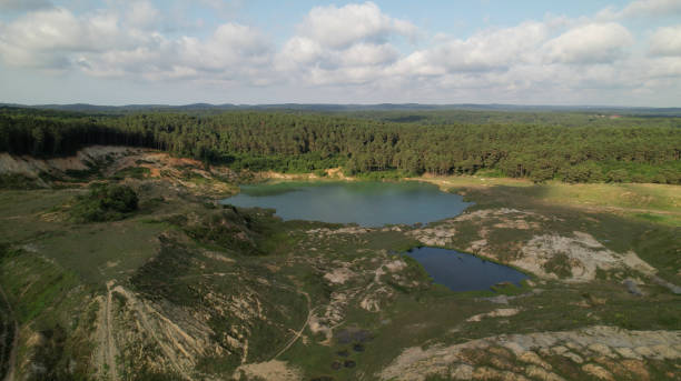 istock Aerial View of Pond 1365872720