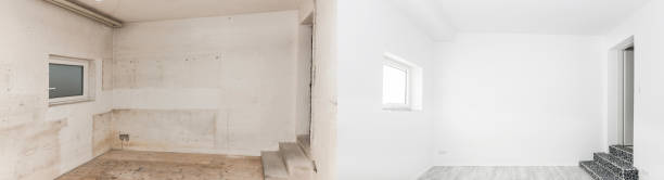 istock Renovation of a cellar room before and after 1365874402