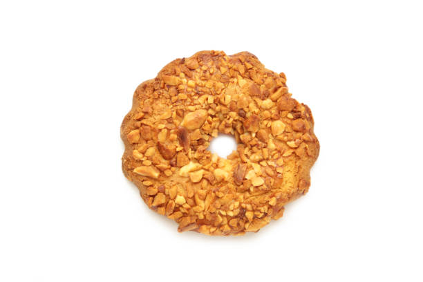 istock Peanut cookies isolated on white background. Bakery products. 1365874683