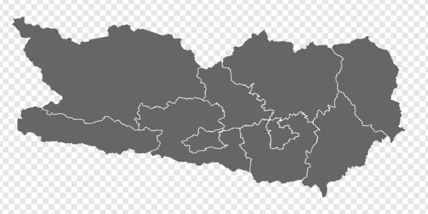 Map  State Carinthia of Austria on transparent background. Blank Map Carinthia with districts   for your web site design, logo, app, UI. Austria. EPS10. Map  State Carinthia of Austria on transparent background. Blank Map Carinthia with districts   for your web site design, logo, app, UI. Austria. EPS10. villach stock illustrations