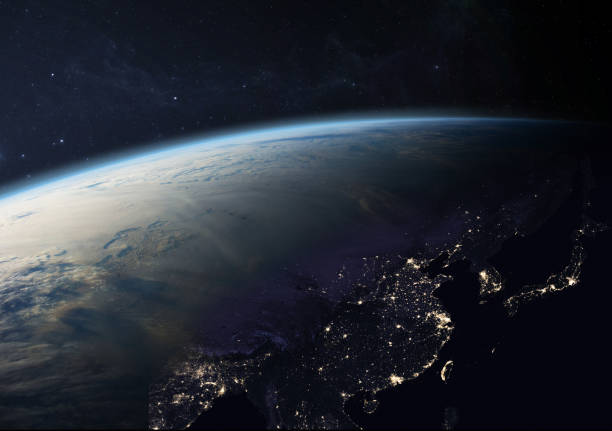istock Earth at Night - Asia. 1365879686