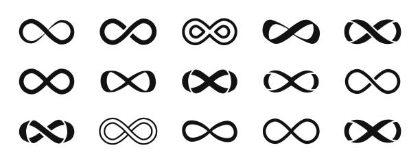 Infinity symbol set. Infinity icons. Endless logo of various shapes. Unlimited cyclicity. Vector illustration. Infinity symbol set. Infinity icons. Endless logo of various shapes. Unlimited cyclicity. Vector illustration. mobius strip stock illustrations