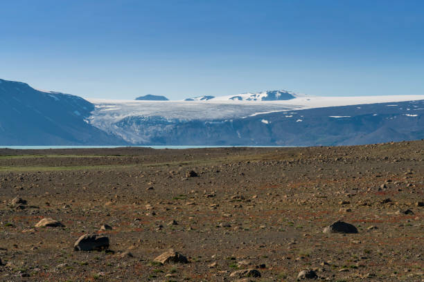 istock Volcanic landscape with Vatnajokull glacier in background 1365881490