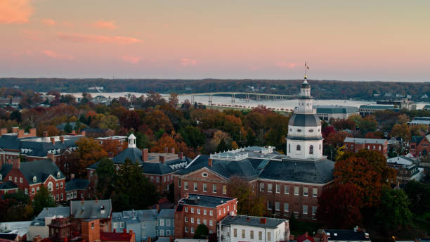 istock Maryland State House at Sunrise  - Drone Shot 1365888344