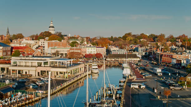 istock Sunny Morning in Annapolis, MD - Aerial 1365888418