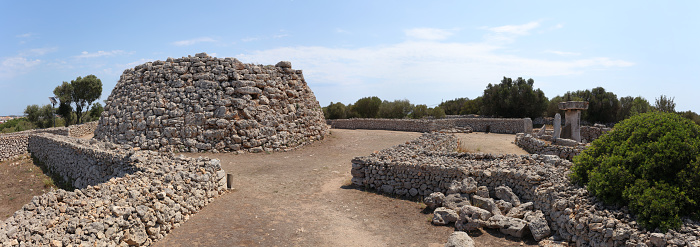 This is the Trepucó talayotic settlement in the island of Menorca, Balearis islands, Spain.