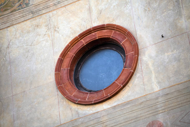 Antique round window in Italy, Vercelli