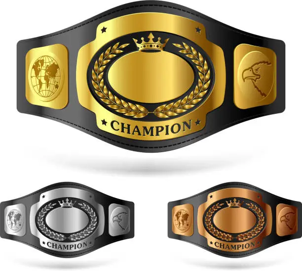 Vector illustration of Champion belt