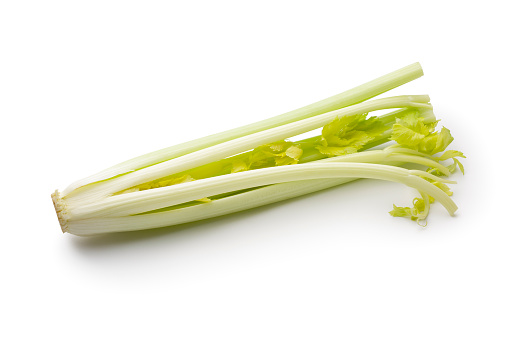 Celery sticks isolated on white