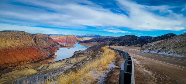 istock Beautiful sky over Flaming Gorge Reservoir 1365894886