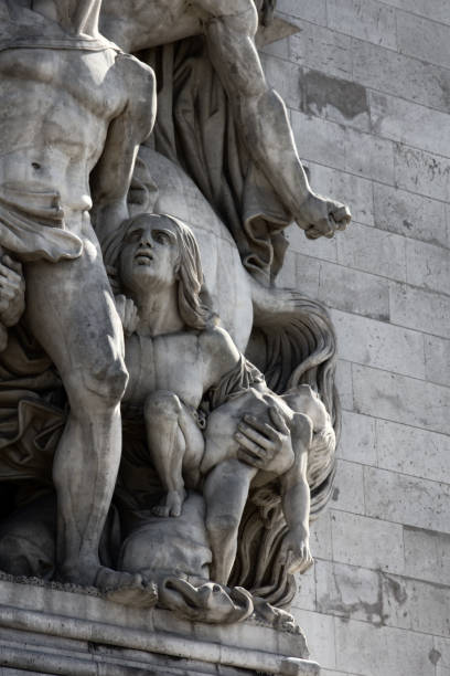 istock Triumphal arch from the Champs Elysees, sculptural group 1365898410