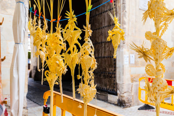 Palms made in Elche, Spain, for Palm Sunday during Holy Week.