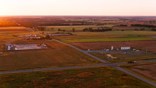 istock Fracking Operations and Farmland in Oklahoma - Aerial 1365899279