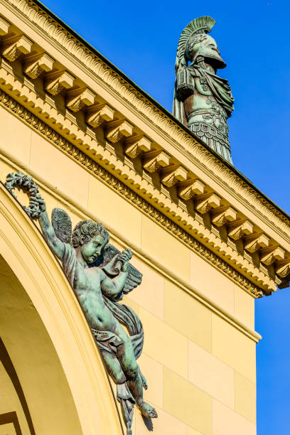 historic buildings at the hofgarten areal in munich - diana pavilion imagens e fotografias de stock