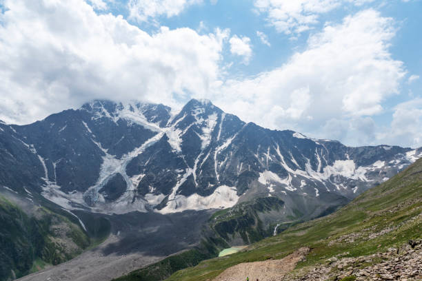 istock View of Cheget mountain in Caucasus with famous glaicer calles 1365905538