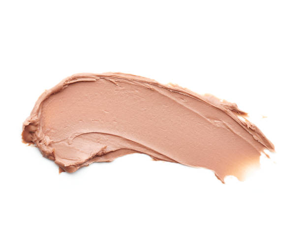 istock Rich and creamy cosmetic clay texture sample isolated on a white background. 1365909200