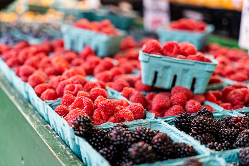 Blackberries For Sale At Farmers Market
