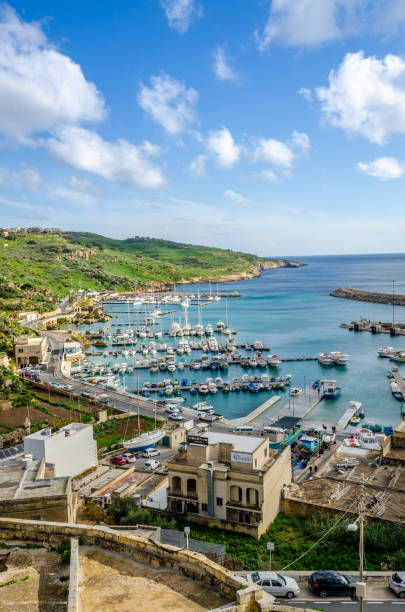 Port of Mgarr - Gozo - Malta stock photo Port of Mgarr on the small island of Gozo - Malta mgarr malta island gozo cityscape with harbor stock pictures, royalty-free photos & images