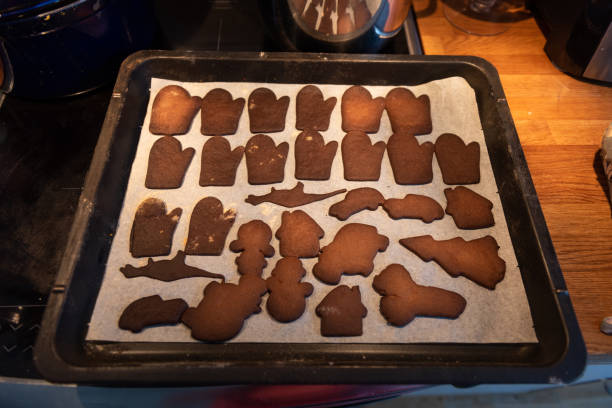 istock Slightly burned gingerbread fugures fresh from the oven. 1365915683
