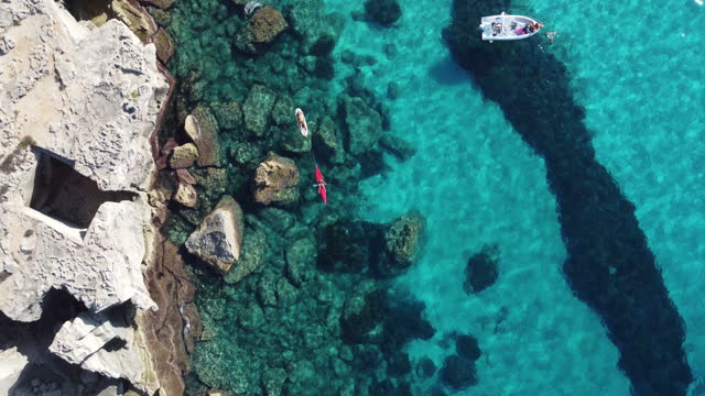 Beautiful turquoise water in Favignana Island, Sicily