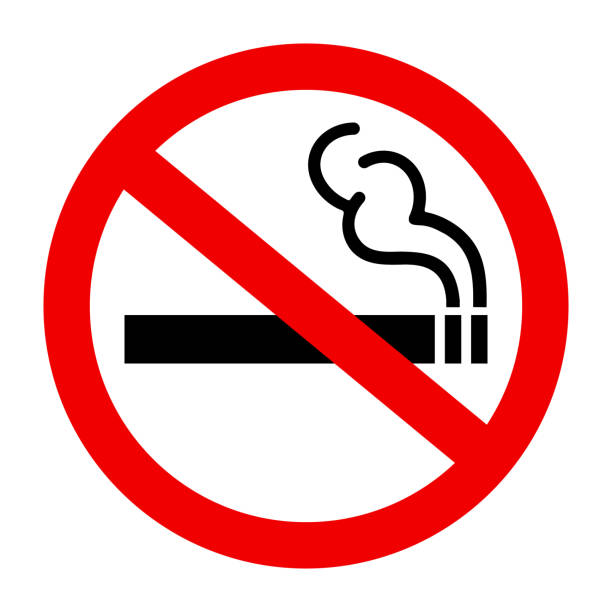 no smoking sign no smoking sign magnoliopsida stock illustrations