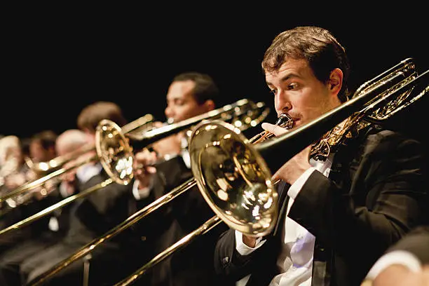 Photo of Trumpet players in orchestra