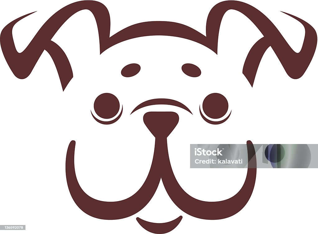 emblem of a dog Vector illustration depicting the emblem of a dog American Bulldog stock vector