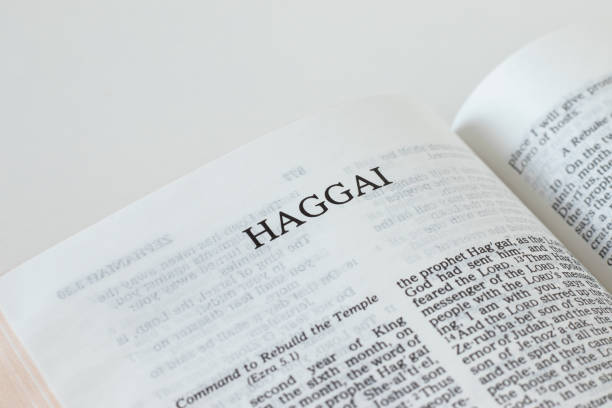 istock Haggai open Holy Bible Old Testament Book close-up 1365921218