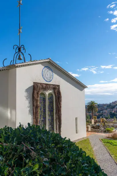 Photo of Facade of the Rosario Chapel, work of Henri Matisse in St Paul de Vence.