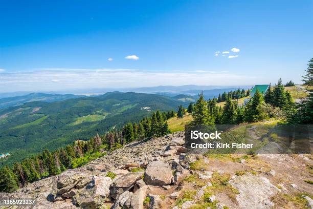 View Of The Spokane Washington Area From The Top Of Mount Spokane Stock Photo - Download Image Now
