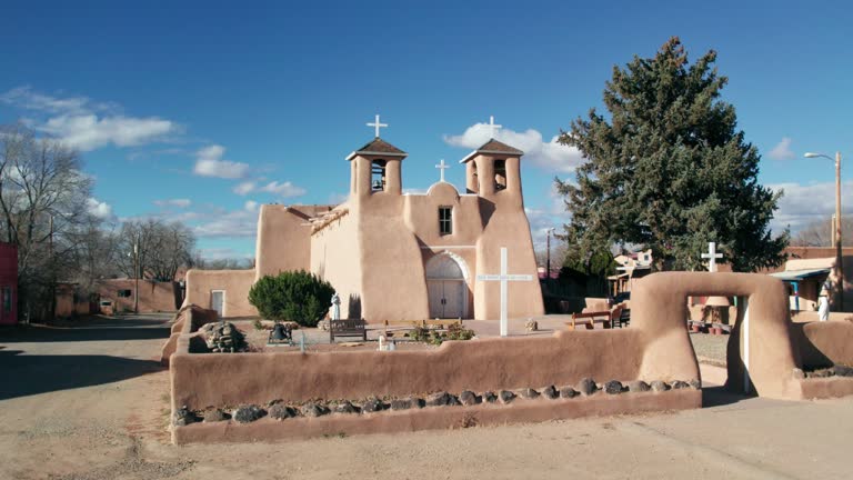 Drone View of San Francisco de Asis Church in Rancho de Taos, NM