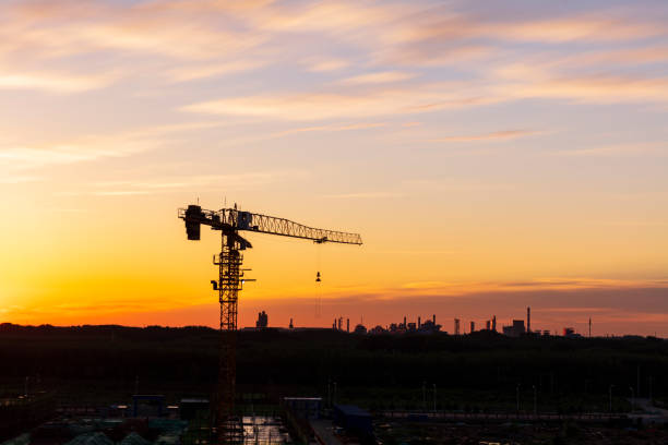istock The building site is in the evening 1365934795