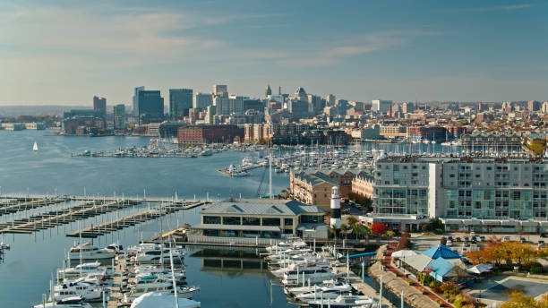 istock Aerial View of Baltimore Harbor on a Sunny Day 1365952139