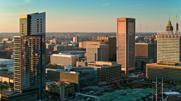 istock Evening Sunlight on Skyscrapers in Downtown Baltimore 1365952692
