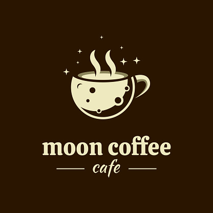 Moon coffee design template