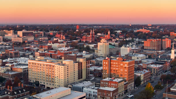 istock Morning Sunlight on Macon, Georgia - Aerial 1365967504