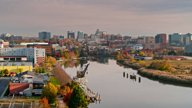 istock Christina River Flowing Through Wilmington, Delaware - Aerial 1365972277