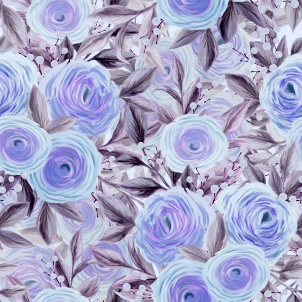 istock Spring flowers seamless pattern. Botanical background. Arrangement of pink and white wildflowers. 1365972316
