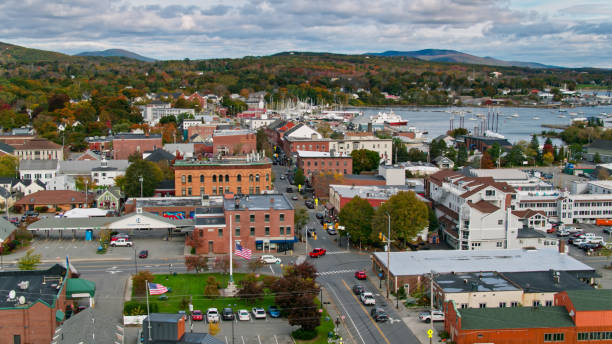 istock Rockland, Maine in Fall - Aerial 1365978068
