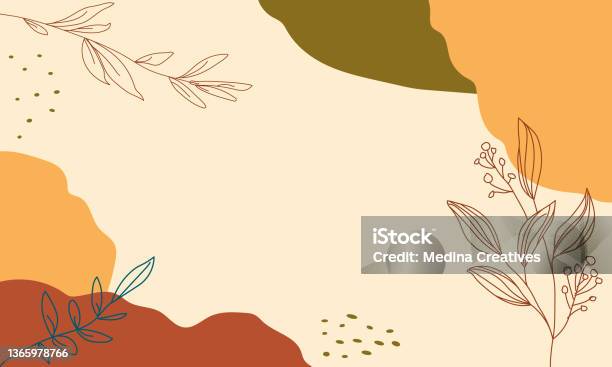 Autumn Leaves Abstract Background - Arte vetorial de stock e mais imagens de Outono - Outono, Plano de Fundo, Flor