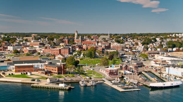 istock Aerial Shot of Gloucester, Massachusetts 1365979606