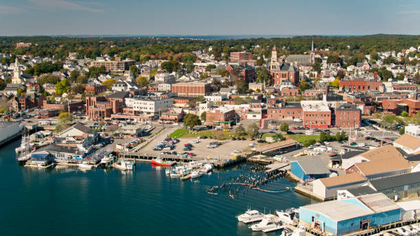 istock Drone Shot of Gloucester, Massachusetts 1365979627